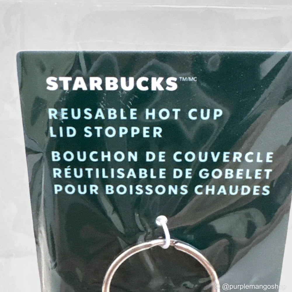 ☕️ NWT Starbucks Reusable Hot Cup Lid Stopper 2025 Limited Edition Keychain